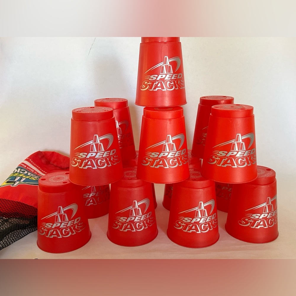 Speed Stacks WSSA Official Cups Red With Mesh Carrying Cases 14 Cups‎